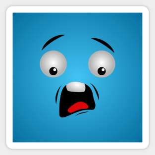 Cute Cartoon Face Emoji Shocked Expression Sticker